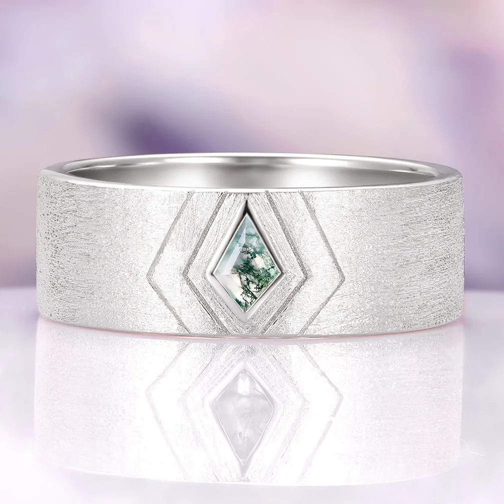 Men’s and Unisex Moss Agate Rings: A Natural Choice